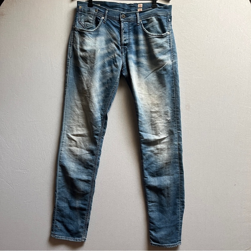 Jack & Jones Tim Slim Fit Men's Faded Blue Denim Jeans Size 34